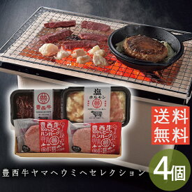 豊西牛ヤマヘウミヘセレクション YU-T2FUJI 産地直送 焼肉 ホルモン ハンバーグ ミスジ 牛 ギフト 贈り物 贈答 内祝い 結婚祝い 出産祝い お返し 母の日 こどもの日 ヤマヘウミヘ