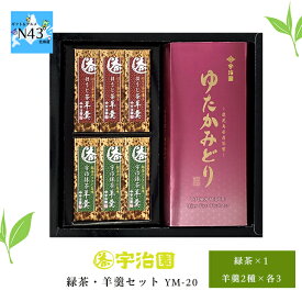 羊羹 ギフト お茶 和菓子 詰合せ 宇治園 緑茶羊羹セット YM-20 倉出 お茶 ギフト 高級 お茶 緑茶 羊羹 お茶菓子 茶葉 セット 玉露 茶 詰合せ 内祝い 出産内祝い お祝い FUJI 食品ギフト お取り寄せグルメ お歳暮 クリスマス