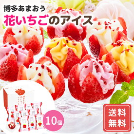 博多あまおう 花いちごのアイス 3種 計10個 スイーツ アイスクリーム 冷凍 洋菓子 送料無料 プレゼント ギフト シイレル
