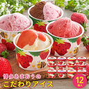 お中元 アイス ギフト 送料無料 博多あまおうのこだわりアイス(12個) / 御中元 夏ギフト 内祝い お返し 御返し お祝い アイスクリーム ソルベ シャーベット デザート スイーツ 濃厚 いちご 苺 イチゴ 福岡 あまおう 有名 詰め合わせ 詰合せ セット バラエティ