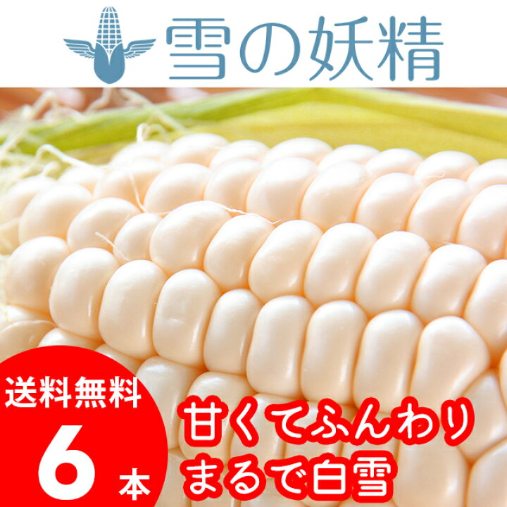 楽天市場】2022年早期予約承り中 8月出荷開始とうもろこし 北海道 送料無料 北海道産 雪の妖精(6本入り)【トウモロコシ とうきび 南幌 産地直送 新鮮 直送 おいしい 白い ホワイト 旬 白系 果物 フルーツ スイーツ ピュアホワイト系 新品種 珍しい】 : ギフト&グルメ北海道 楽天市場】2022年早期予約承り中 8月出荷開始とうもろこし 北海道 送料無料 北海道産 雪の妖精(6本入り)【トウモロコシ とうきび 南幌 産地直送 新鮮 直送 おいしい 白い ホワイト 旬 白系 果物 フルーツ スイーツ ピュアホワイト系 新品種 珍しい】 : ギフト&グルメ北海道