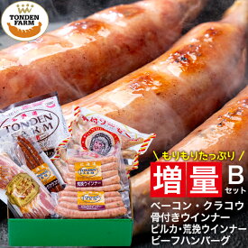 母の日 ハム ギフト送料無料 北海道 トンデンファーム 大満足! 増量 セットB（Z-B）【母の日ギフト プレゼント 2024 メッセージカード 贈り物 内祝い ソーセージ 大容量 多い 人気 骨付き ソーセージ ベーコン 人気 詰め合わせ】[card] ggho gghp Tzou