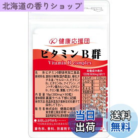 【送料無料】健康応援団 ビタミンB群 サプリ 管理栄養士監修 30日分 60粒 1袋 B1 B2 B6 B12 葉酸プラス 国産 日本製 粒タイプ 栄養補助食品