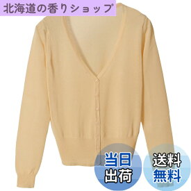 【送料無料】[Blostirno] カーディガン レディース 薄手 ニート vネック 長袖 透ける 無地 冷房対策 春夏 アプリコット（JP0074APR-L）
