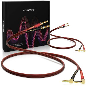�y���������zUCINNOVATE 2 Pack 13/14 AWG Copper Speaker Wire with Banana Plugs �F�FSpeaker Cable with Banana Plugs�A�T�C�Y�F2m
