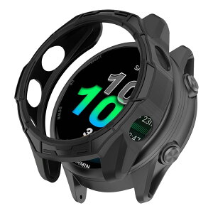 �y���������zHeeNia Garmin �Ή� �P�[�X �V���R���ގ� �ی�P�[�X �J�o�[ �Ռ��z�� ���y�� �_�� �Ռ��h�~ �C�菝�h�~ �ی�J�o�[�p �F�F�u���b�N�A�T�C�Y�FGarmin Forerunner 570 47mm