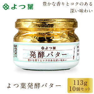 よつ葉 発酵バター 113g 10個セット バター 北海道 よつ葉乳業 バター パン 朝食 まろやか 有塩 有塩バター 生乳 土産 ギフト ハロウィン お歳暮 冬ギフト