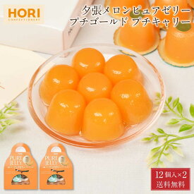 HORI 夕張メロンピュアゼリープチキャリー 12個入 × 2箱セット メール便 送料無料 ホリ 夕張メロン ゼリー 北海道 限定 土産 お菓子 ギフト プレゼント バレンタイン ホワイトデー 冬ギフト