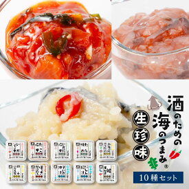海鮮 詰め合わせ ギフト セット 北海道生珍味10種セット ごはんのお供 つまみ おつまみギフト 塩辛 いか 松前漬け たら明太 子イカ沖漬 ほっき ほたて イカ昆布 イカジャン辛 北海道 鮭 ホタテ 珍味 バレンタイン お返し