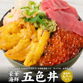 海鮮丼セット 北海道 豪華海鮮5色丼 セット 本マグロ 海鮮丼 刺身 ギフト プレゼント 詰め合わせ 寒中見舞 お年賀 内祝い お祝い 贈答 食べ物 手巻き寿司 個包装 冷凍 高級 北海道 いくら うに ホタテ マグロ バレンタイン ホワイトデー お返し