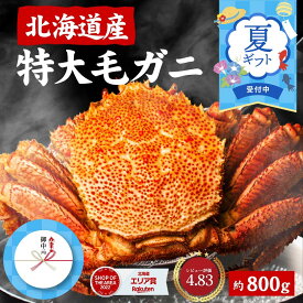 【夏ギフト対応】お中元 早割 北海道産 毛蟹 毛ガニ 特大 毛がに 800g 送料無料 札幌 場外市場 ボイル 海鮮グルメ お取り寄せ ギフト プレゼント 夏ギフト お中元 御中元