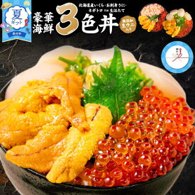 【お中元ギフト 早割クーポンで300円OFF★7/10まで】海鮮丼セット 北海道 豪華海鮮三色丼 海鮮丼セット 3色丼 海鮮 ギフト 刺身 冷凍 ネギトロ 冷凍 海鮮セット ウニ イクラ 送料無料 内祝い お返し 夏ギフト お中元 御中元