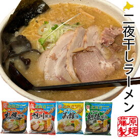 北海道二夜干しラーメン 旭川醤油 or 札幌味噌 or 函館塩 or 釧路醤油 1食入お中元 七夕 2025 ギフト プチギフト 醤油ラーメン 味噌ラーメン 塩ラーメン 旭川ラーメン 札幌ラーメン 300円以下 お菓子以外 アウトドア キャンプ キャンプ飯 袋麺