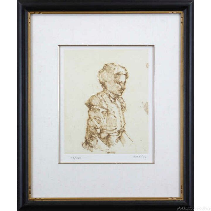 楽天市場】絵画 小磯良平 銅版画 『婦人像A』 人物 優しい 美術品  