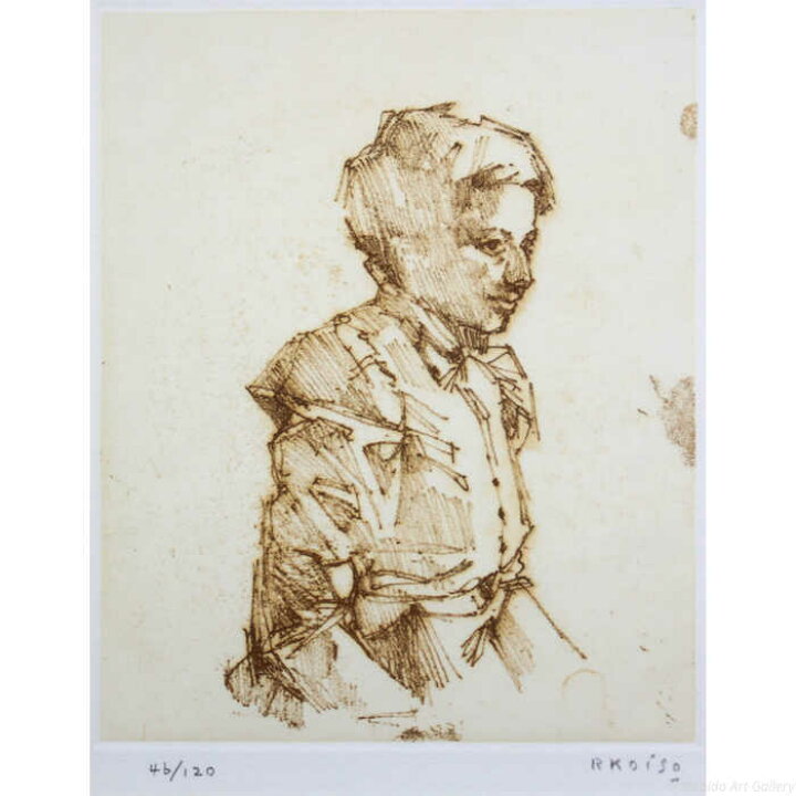 楽天市場】絵画 小磯良平 銅版画 『婦人像A』 人物 優しい 美術品 