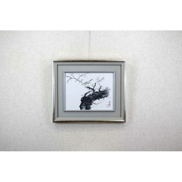 楽天市場】絵画 原田盈波 日本画 『春声香枝』 木 鳥 一点物 美術品  