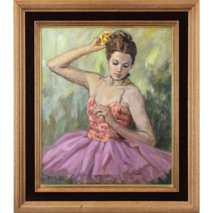 楽天市場】絵画 菅沼金六 油絵・油彩画 『ピンクのバレエダンサー 
