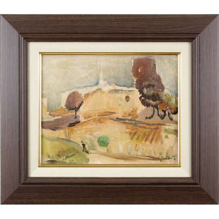 楽天市場】【中古】絵画 山本正 油絵・油彩画『風景』/ 風景 一点物 