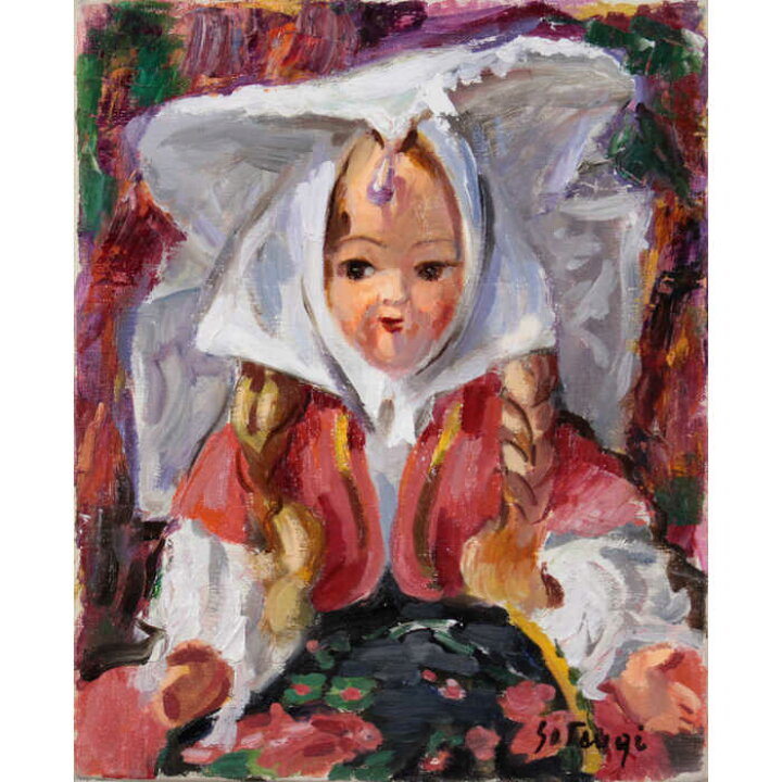 楽天市場】絵画 山田説義 油絵・油彩画 『人形』 人形 静物 一点物 