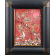 吉井光子 油絵・油彩画 『夕日の丘』 一点物 絵画