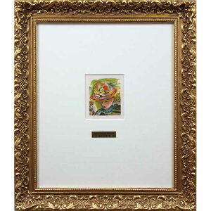 絵画 ルノワール リトグラフ 版画 『花飾りの帽子の婦人』 人物 美人 花 カラフル 優しい 力強い 明るい 美術品 アート