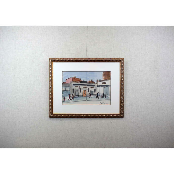 楽天市場】絵画 松島正幸 水彩画 『ハルピン』 人々 街 風景 外国風景 