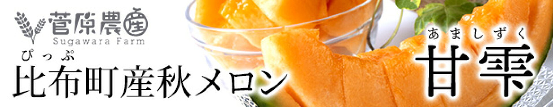 比布町産秋メロン　甘雫