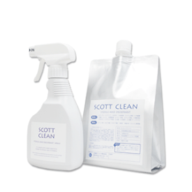 最大5倍濃縮の除菌消臭剤スコットクリーン1Lセット希釈用空スプレーボトル付