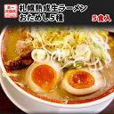 ラーメン 送料無料 北海道 5食セット 札幌熟成生麺 5種スープ食べ比べ ポッキリ 醤油 みそ 塩 1000円