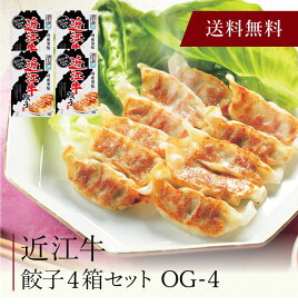 【ポイント5倍】〔 近江牛餃子4箱セット OG-4 〕お取り寄せ 送料無料 内祝い 出産内祝い 新築内祝い 快気祝い ギフト 贈り物