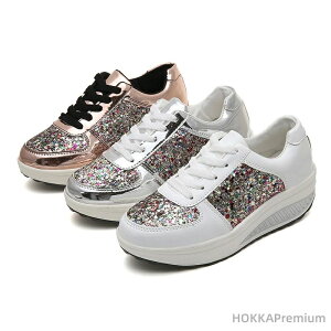 【送料無料】レディース 紐靴 軽量 春秋 ローカット靴 ウォーキングシューズ スパンコール 大きいサイズ 疲れない おしゃれ ぺたんこ フラットシューズ コートシューズ 通勤通学靴