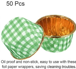 【送料無料】黄金色 結婚式の装飾用 誕生日パーティー カップケーキベーキングカップ カップケーキライナー 標準 アルミホイル