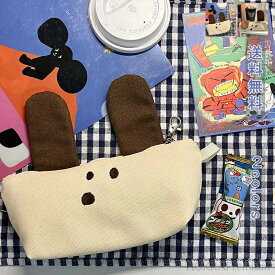 【送料無料】マチあり 機能的 コンパクト 可愛い おしゃれ 旅行 トラベル 小物入れ 収納ポーチ 大容量 ポーチ お財布 携帯ポーチ 犬 筆箱