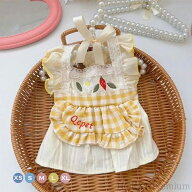 【送料無料】犬服 春服 小型犬用 女の子 ワンピース つなぎ ペット服 お出かけ キャミソール リボン かわ…