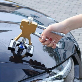 【送料無料】車 凹み 修復 ツール ボディリペア キット プーラー 工具 セット ゴールド 自動車 ドア ボンネット 鈑金 デントリペア ハンドツール DIY 修理 簡単操作 傷防止 吸着 強力 引き出し 工具セット 車体補修 修理道具 車用アクセサリー