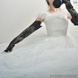 【送料無料】白 黒 シースルー ウェディング メッシュ フラワー 手袋 ロング レース 花柄 おしゃれ かわいい レディース 女性