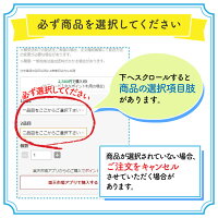 必ず商品を選択してください