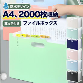【1/18からポイント10倍】 ファイルボックス A4 大容量 ファイルケース ファイルスタンド ドキュメントファイル ワイド ドキュメントボックス 仕切り付き インデックス付き 1000円ポッキリ スリム かわいい おしゃれ 収納 じゃばら式 書類 持ち手 ビジネス 手持ち 薄型