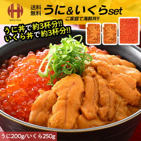 うに いくら セット 取り寄せ 無添加 ウニ A級品 200g 鱒イクラ醤油漬け 250g うに丼 いくら丼 ギフト お歳暮 御歳暮 年末 年末年始 年内発送 年内 お取り寄せ ごちそう グルメ
