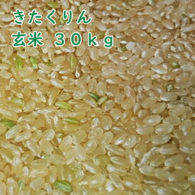 北海道産 きたくりん 玄米 30kg 農薬節減米 令和5年産 一等米 北海道米 [重量商品につき送料無料対象外]