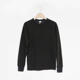 FilMelange フィルメランジェDREW2 long sleeve shirt Charcoal blackドリュー2 ロンT チャコールブラック [1003016-GL]