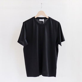 GRAN SASSO グランサッソ [60130 69201]Wool jersey crewneck T-shirt Blackウールジャージー Tシャツ ブラック