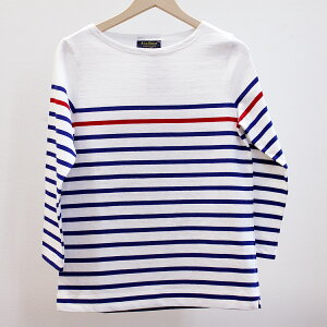 Le Minor ���~�m�AMariniere Tricolor 3/4 Sleeve Blanc/Roy [LEF211001] �{�[�_�[�J�b�g�\�[������ �g���R���[��