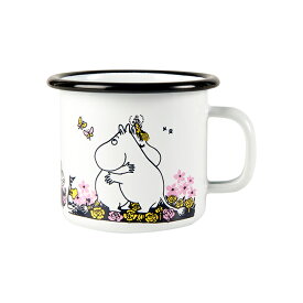 Moomin ムーミン Muurla ムールラ ホーローマグ ( ハグ / ホワイト / 250ml )【北欧雑貨】