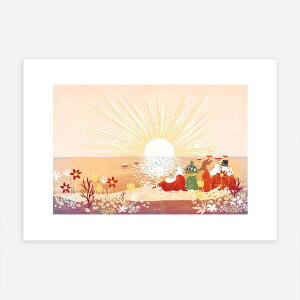 Moomin ���[�~�� Postery �|�X�g���[ �~�j�|�X�^�[ ( Moomin Sunset by the Sea / 21 × 30 cm )�y�k���G�݁z