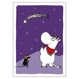 Moomin ムーミン Putinki プティンキ クリスマスポストカード ( 流れ星 )【北欧雑貨】