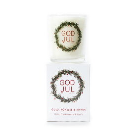 ■KLINTA クリンタ マッサージキャンドル GOD JUL（ 16h / ゴールド、フランキンセンス＆ミルラ）【北欧雑貨】