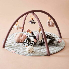 【送料無料】done by deer ダンバイディア おもちゃ付きマット アクティビティプレイマット ( パウダー )【北欧雑貨】