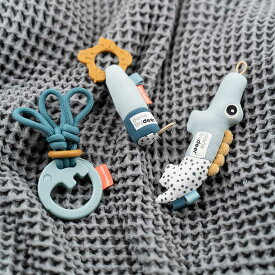 done by deer ダンバイディア ベビー布製おもちゃ タイニーアクティビティトイ ギフト3点セット ( ブルー )【北欧雑貨】