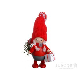 【正規品】NORDIKA nisse ノルディカ ニッセ クリスマス 木製人形（プレゼントを持った胴長女の子／NRD120118) 【北欧雑貨】